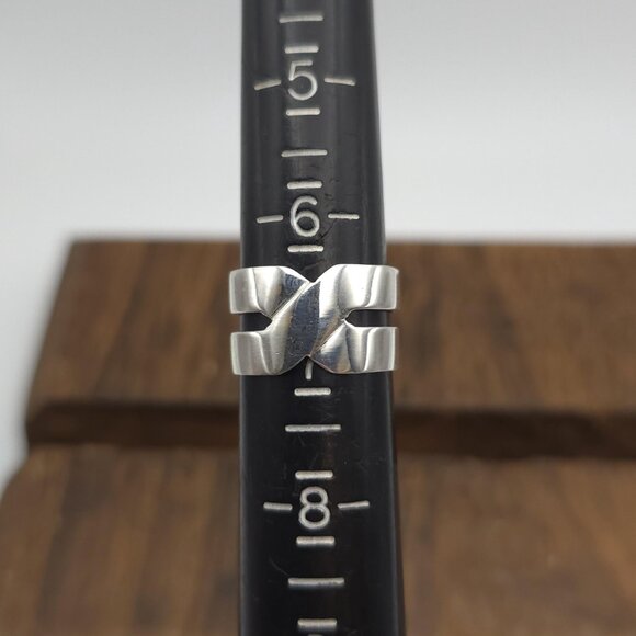 Size 6.75 Sterling Silver Mother Daughter Friends Forever Ring A1519 - Picture 5 of 7